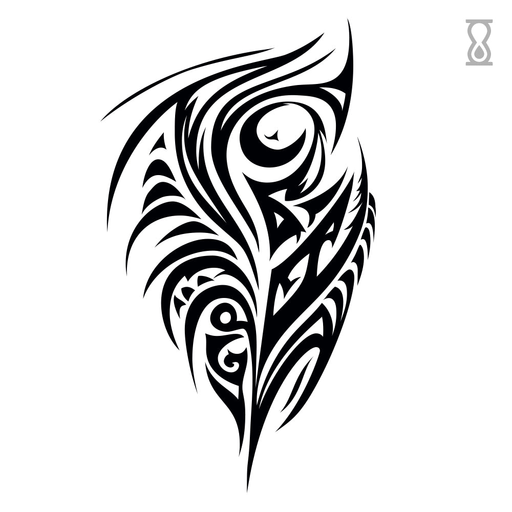 How to Draw a Simple Spiky Tribal Tattoo Design - YouTube